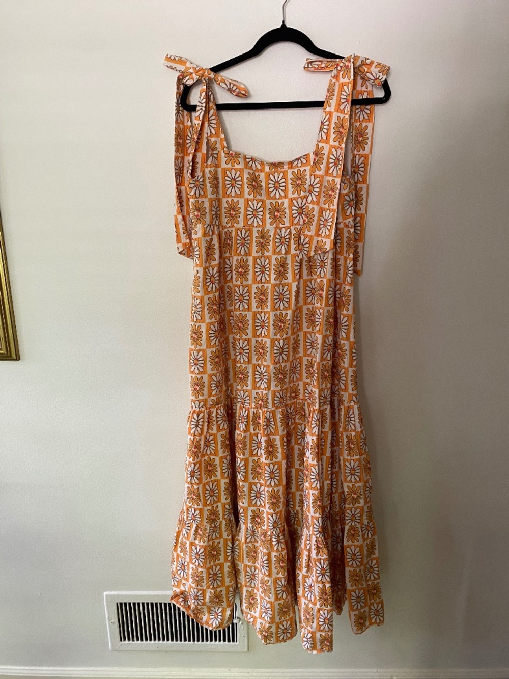 Damson Madder Hettie Groovy Daisy Yelllow Floral Maxi Dress Size 16